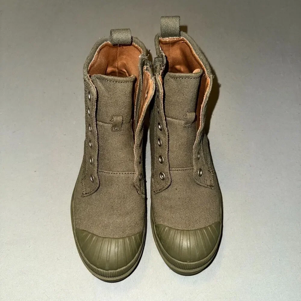 Universal Thread Teagan Women's US 6.5 Bootie Olive Lace-Up Casual Ankle Boots‎
